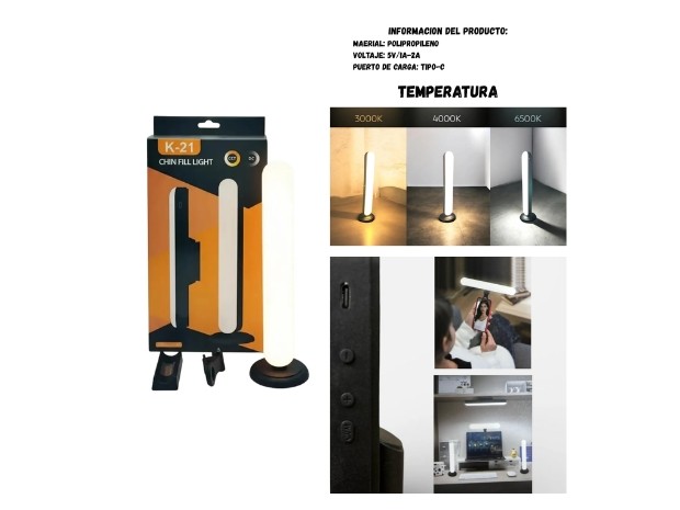 &uu PANEL LED CALIDO BARRA DE LUZ  SOPORTE MAGNETICO K-21
